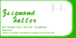 zsigmond haller business card